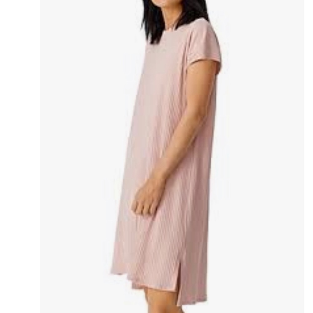 Eileen Fisher Textured Stretch Rib Crew Neck Dress‎